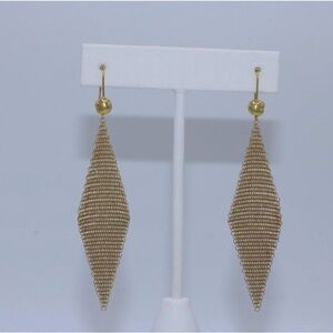 Tiffany & Co. Vintage Elsa Peretti 18k large gold mesh earrings.